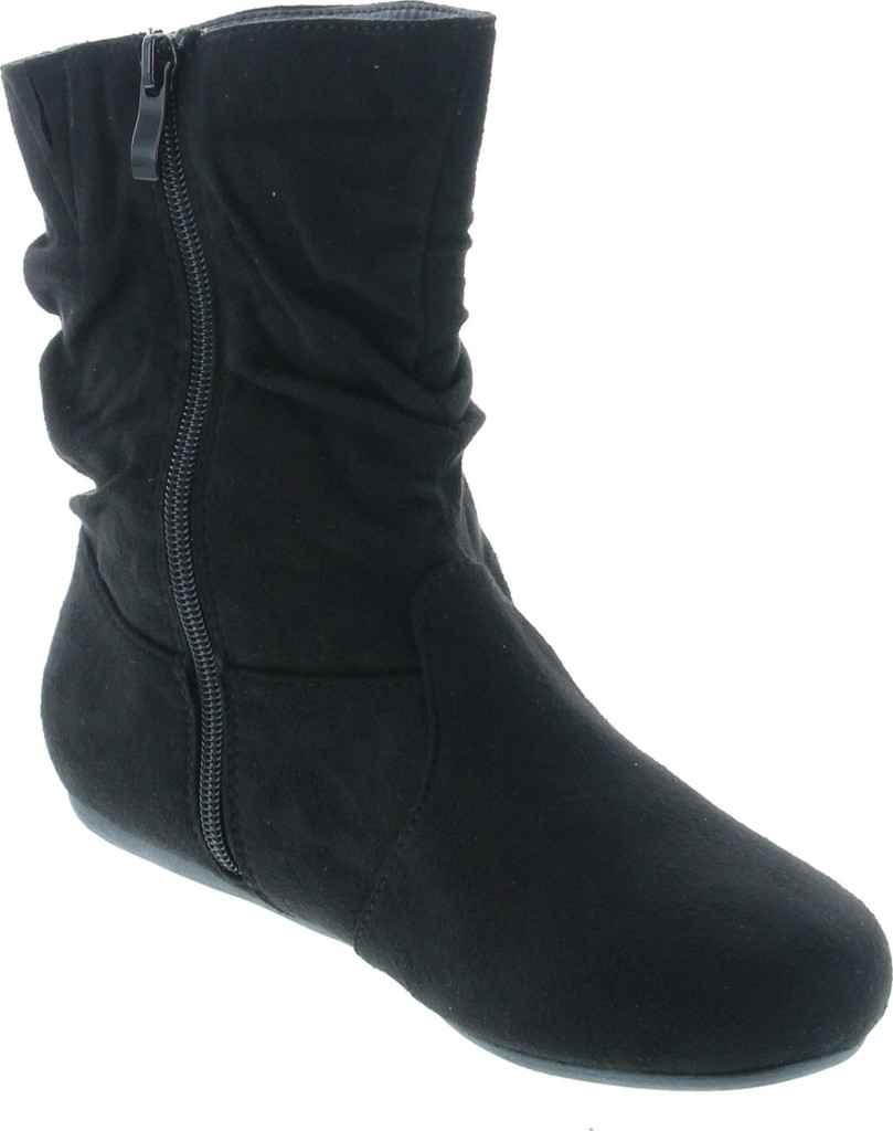 slouch flat ankle boots