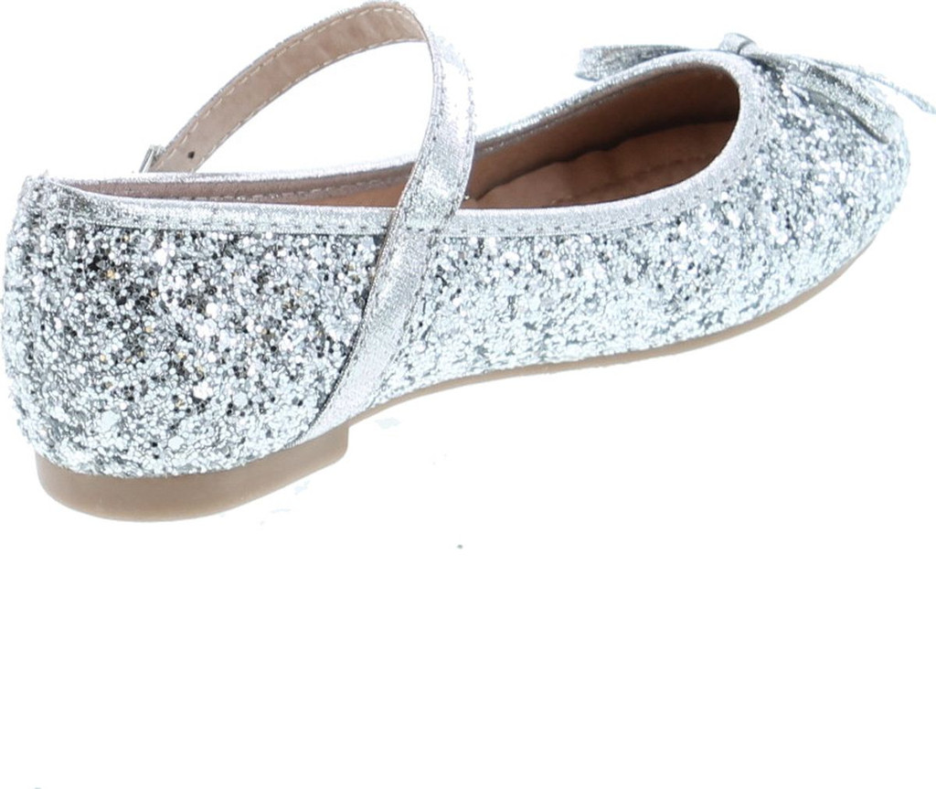 Link Marina-36K Girl's Glitter Bow Ballerina Party Dressed Flat Mary Janes