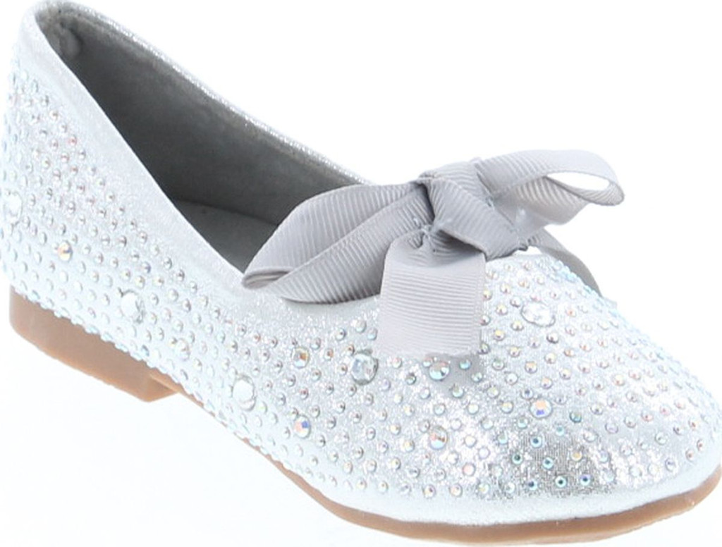 Blossom Girl Lili Sparkle Rhinestones Cute Strap Little Baby Toddler Dress Flat Shoes