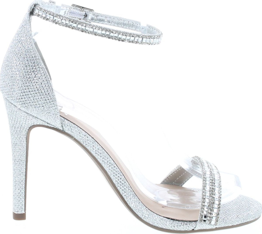 Delicious Womens Fiona High Heel Metallic Ankle Strap Dressy Party Shoes