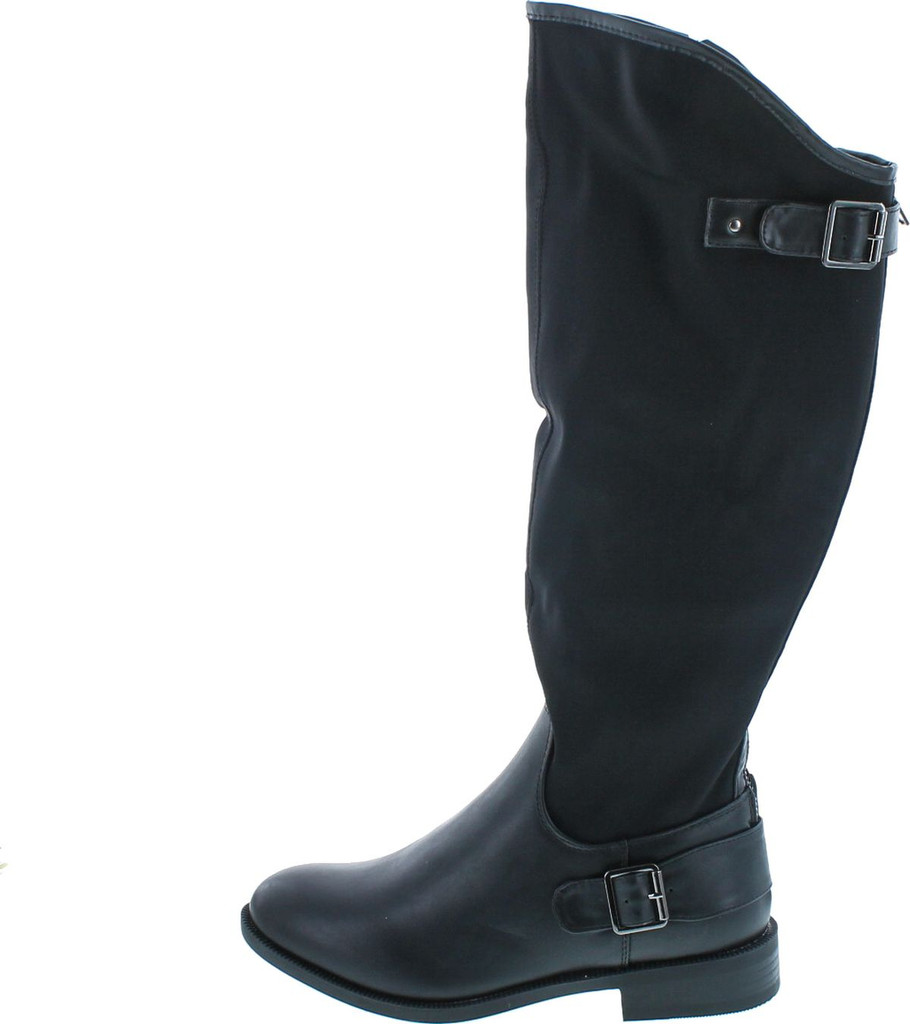 Eddie Marc Womens Gisel Mid Height Fashion Riding Boot