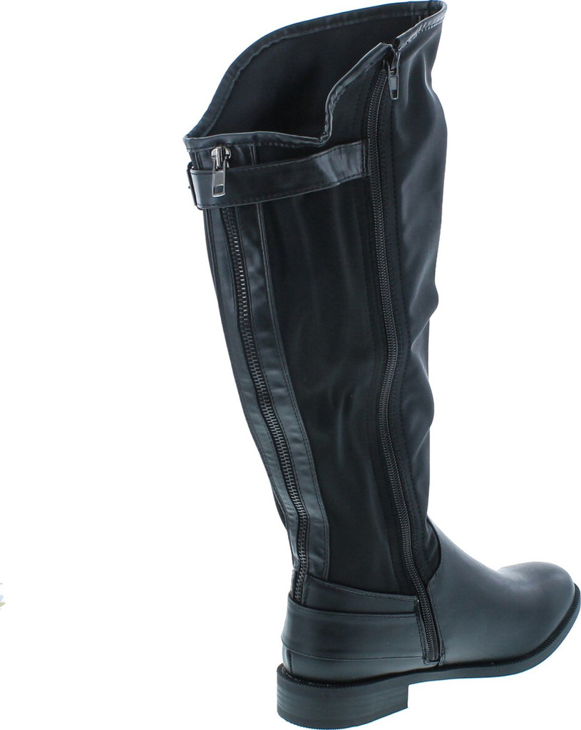 Eddie Marc Womens Gisel Mid Height Fashion Riding Boot