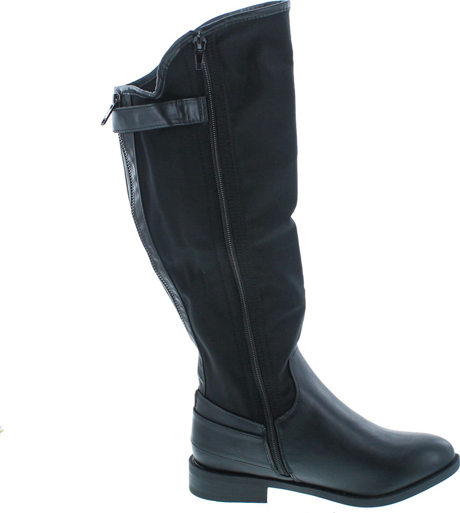 Eddie Marc Womens Gisel Mid Height Fashion Riding Boot