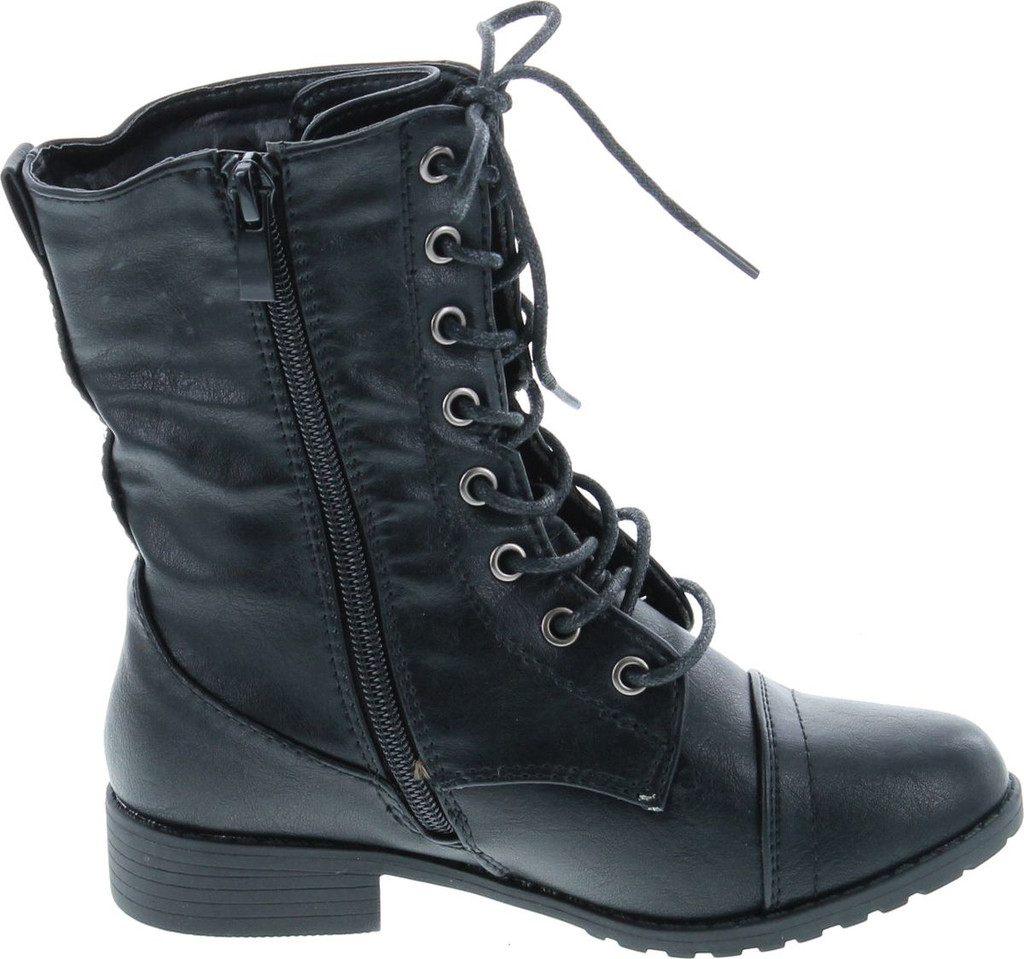 Static Footwear Beyonce-62K Girls Lace Up Combat Boots