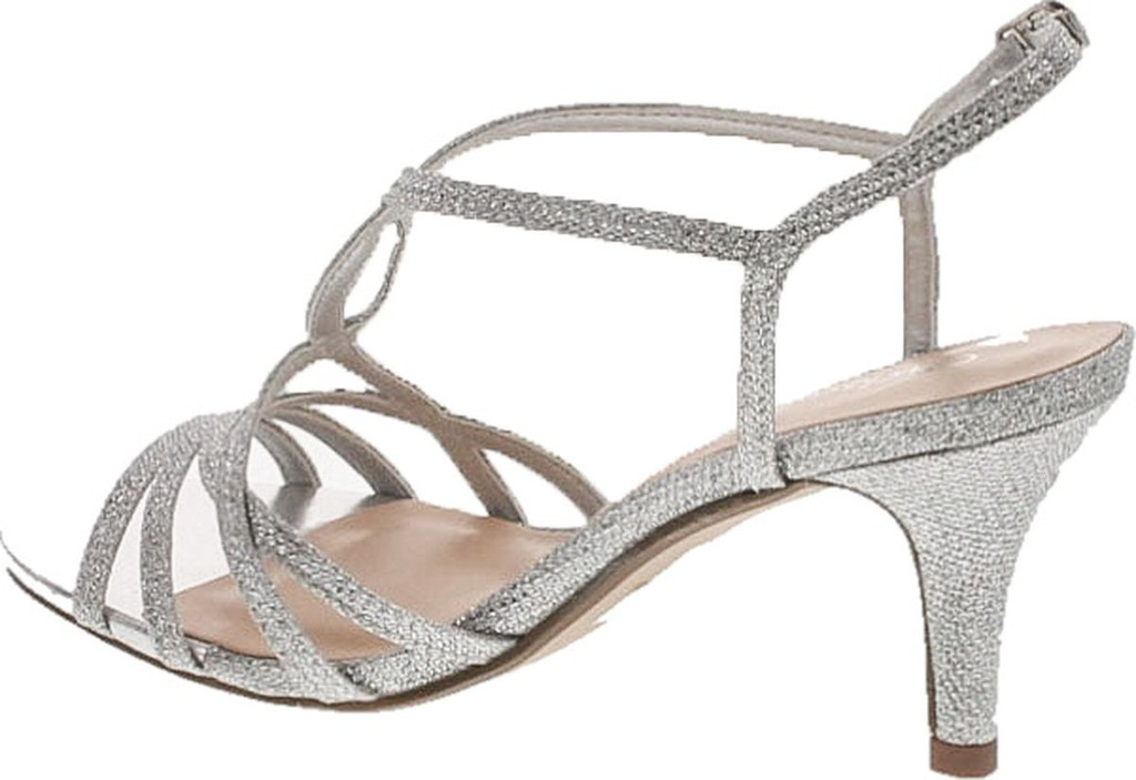 City Classified Womens Claim High Heel Strappy Metallic Dress Shoes