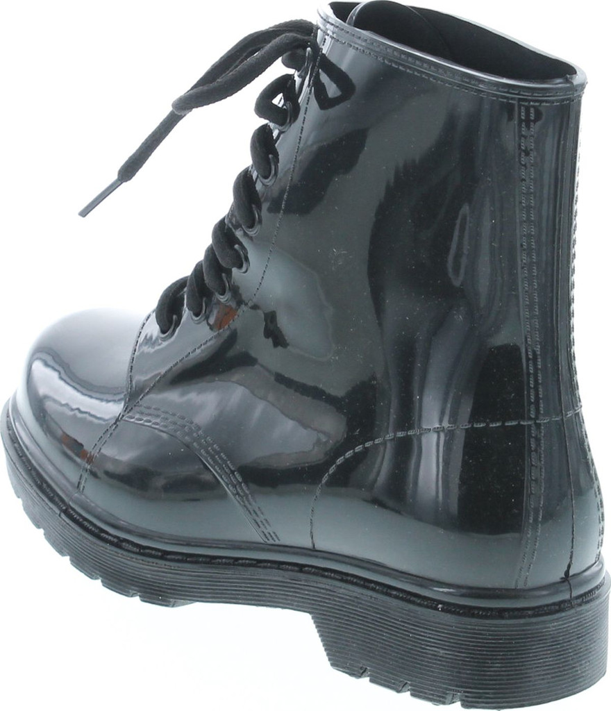 Air Balance Womens Lace Up Mid Combat Rain Boots