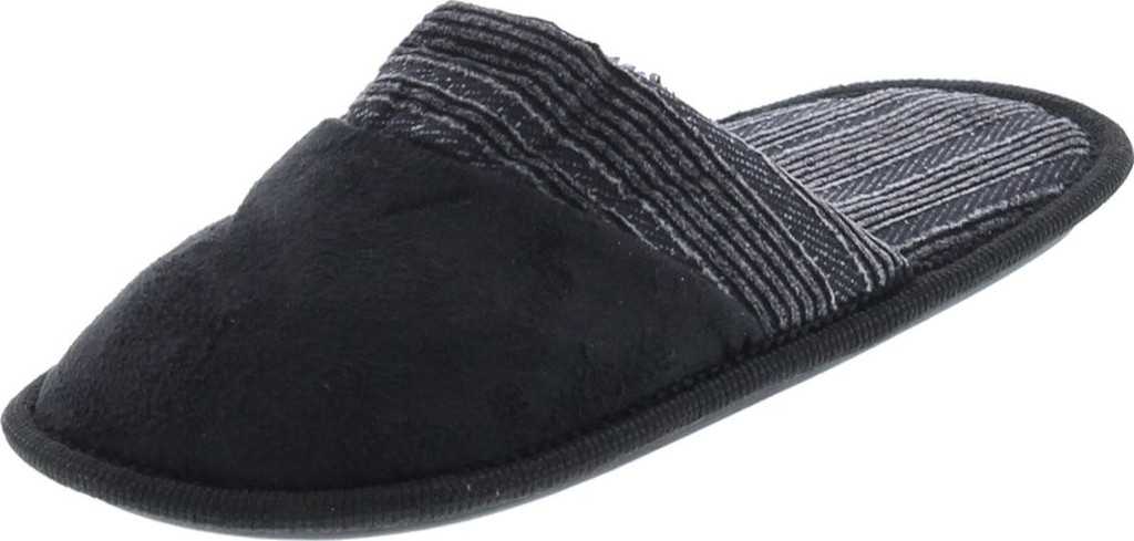 Static Footwear Boys Open Back Slip On Plaid House Slippers