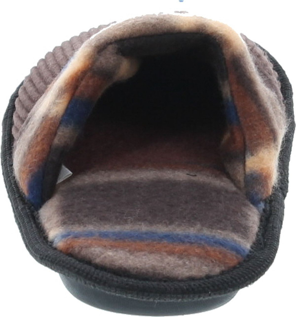 Static Footwear Boys Open Back Slip On Plaid House Slippers