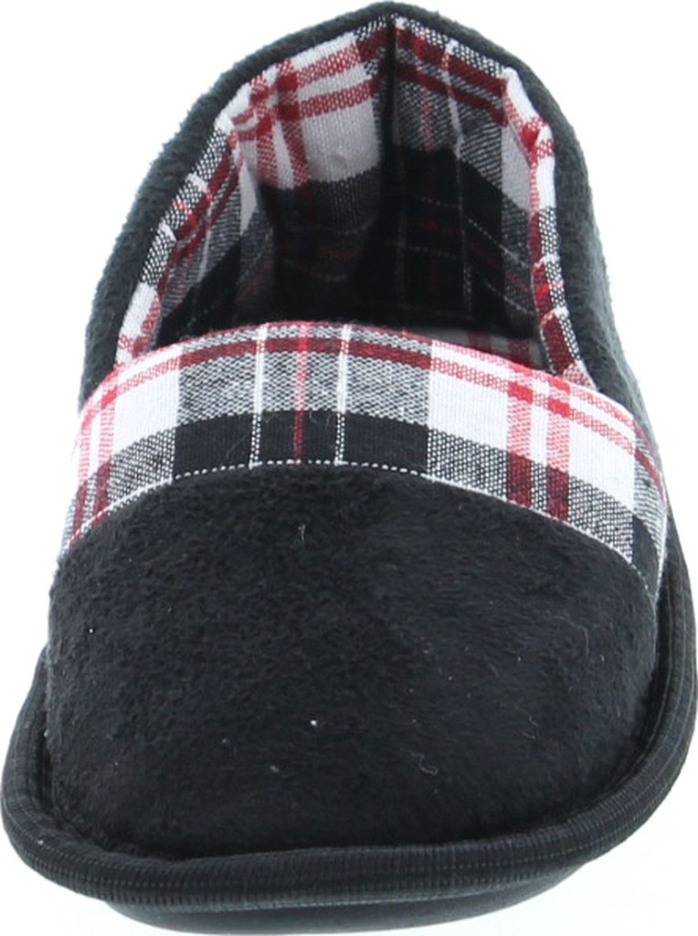 Static Footwear Kids Plaid Slip On Warm House Slippers