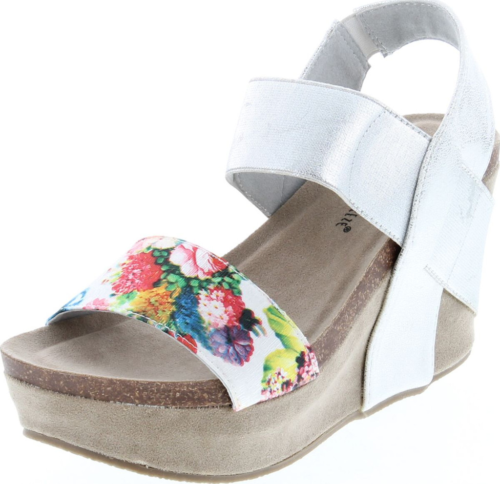 Nature Breeze Womens Truce-01 Wedge Sandals