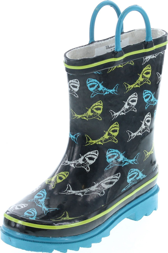 Western Chief Kids Shark Bite Fashion Rain Boots