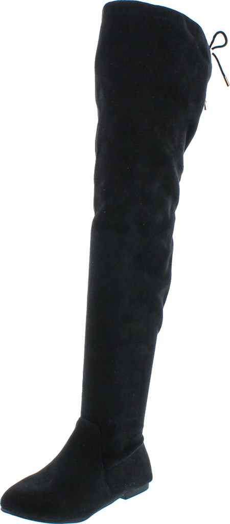 Nature Breeze Vickie-41Th Women's Stretchy Thigh High Flat Heel Boot Half Size Small
