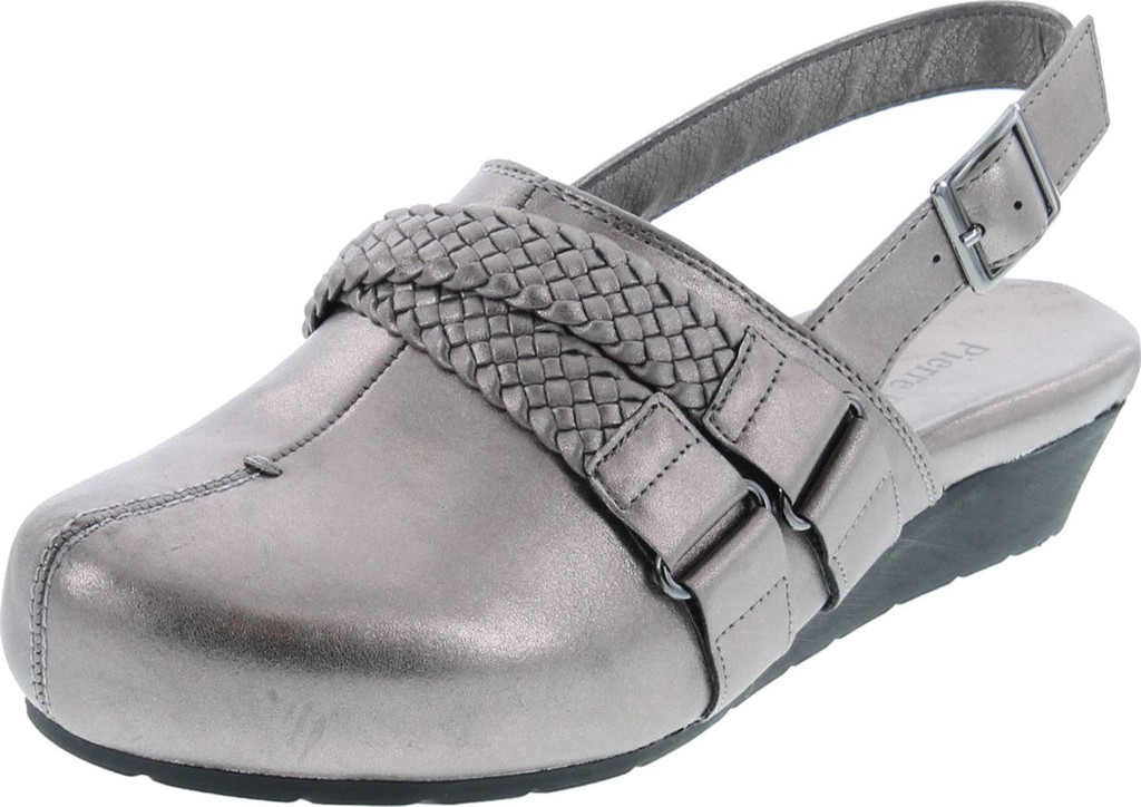 Pierre Dumas Women's Lexy-3 Vegan Leather Braided Accents Adjustable Strap Clogs