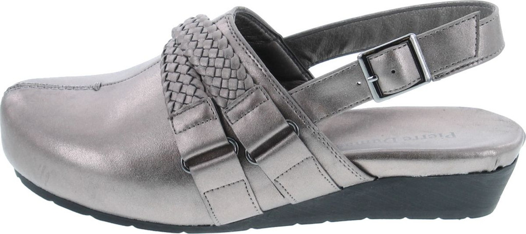 Pierre Dumas Women's Lexy-3 Vegan Leather Braided Accents Adjustable Strap Clogs