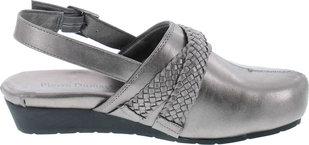 Pierre Dumas Women's Lexy-3 Vegan Leather Braided Accents Adjustable Strap Clogs