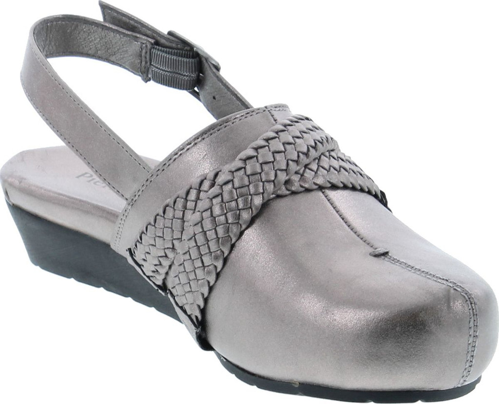 Pierre Dumas Women's Lexy-3 Vegan Leather Braided Accents Adjustable Strap Clogs