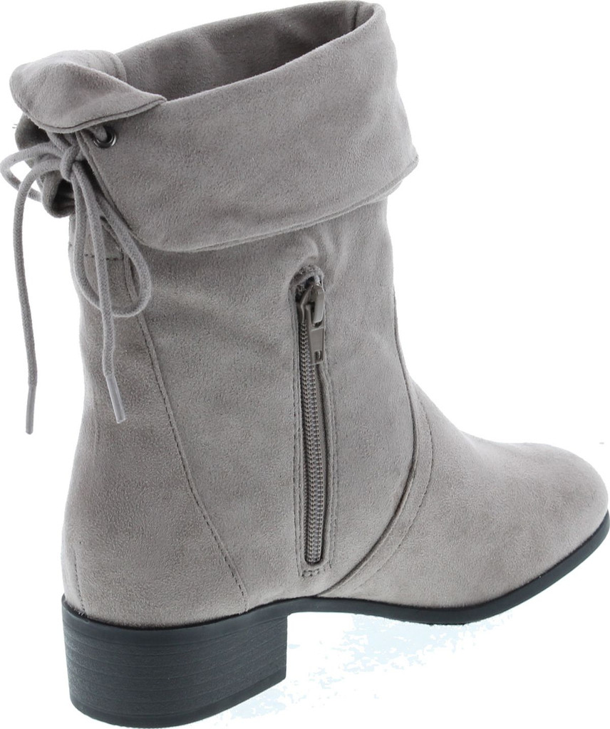 Soda Women's Slouchy Boot Round Toe Faux Suede