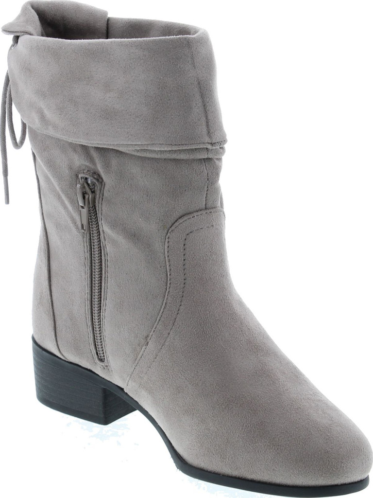 Soda Women's Slouchy Boot Round Toe Faux Suede