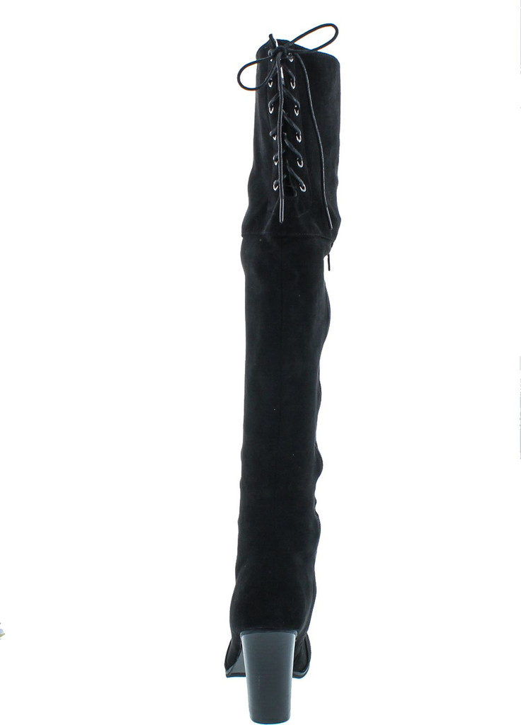 Chase & Chloe Max-2 Women's Over The Knee Thigh High Suede Chunky Heel Boot