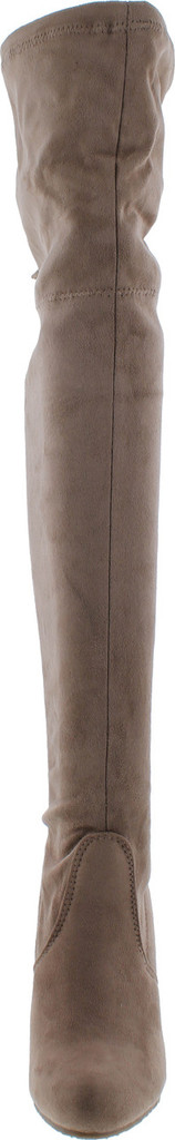 Forever Link Women's Stacked Chunky Heel Stretch Thigh High Pull On Boot