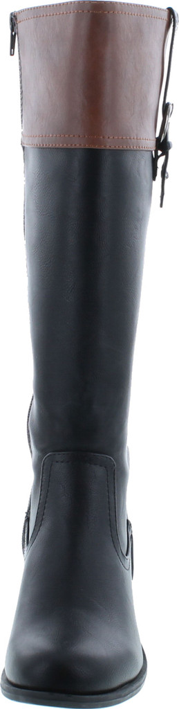 Soda Womens Visa Two Tone Harness Riding Boots