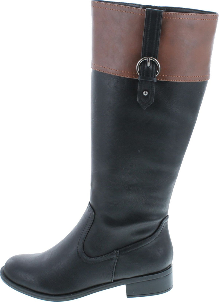 Soda Womens Visa Two Tone Harness Riding Boots