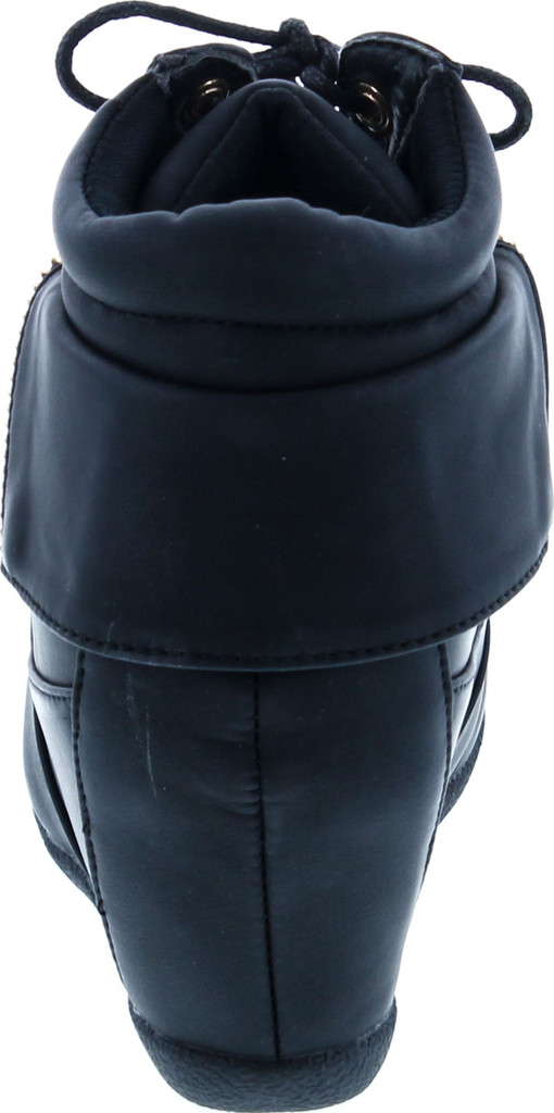 Static Footwear Womens Peter-30 Lace Up Hidden Wedge High Top Fashion Sneakers