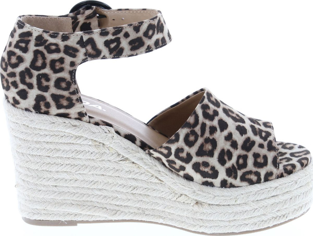 Soda Fabia Women's Open Toe Anke Strap Espadrille Wedge Sandal