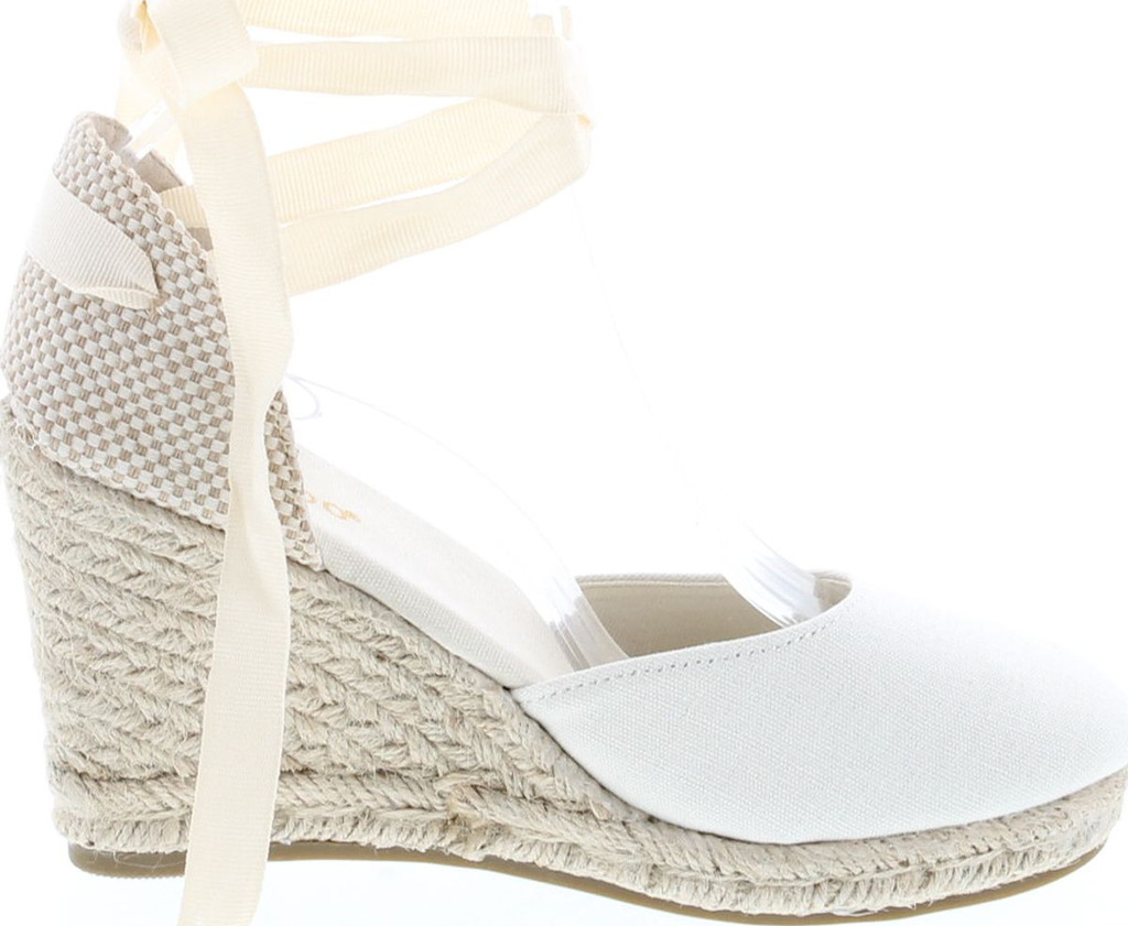 Bamboo Timeoff-02 Womens Fabric Lace Wedge Platform Sandals