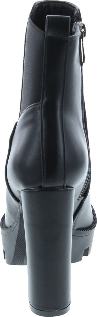 Static Footwear Latavia 3 Womens Chunky Heel Lug Sole Zip Up Platform Ankle Booties