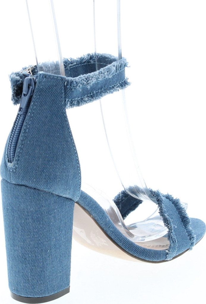 Chase & Chloe Maise-1 Women's Heeled Sandal With Trimmed Design And Ankle Strap Closure