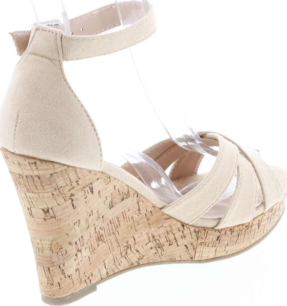 Forever Seal-30 Women's Fashion Open Toe Ankle Buckle Strap Wedge Platform Sandals Shoes