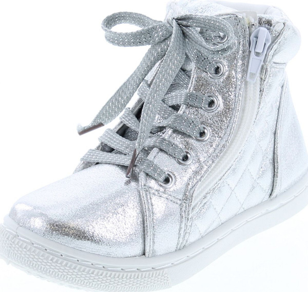 Static Footwear Girls Fashion High Top Lace Up Sneakers