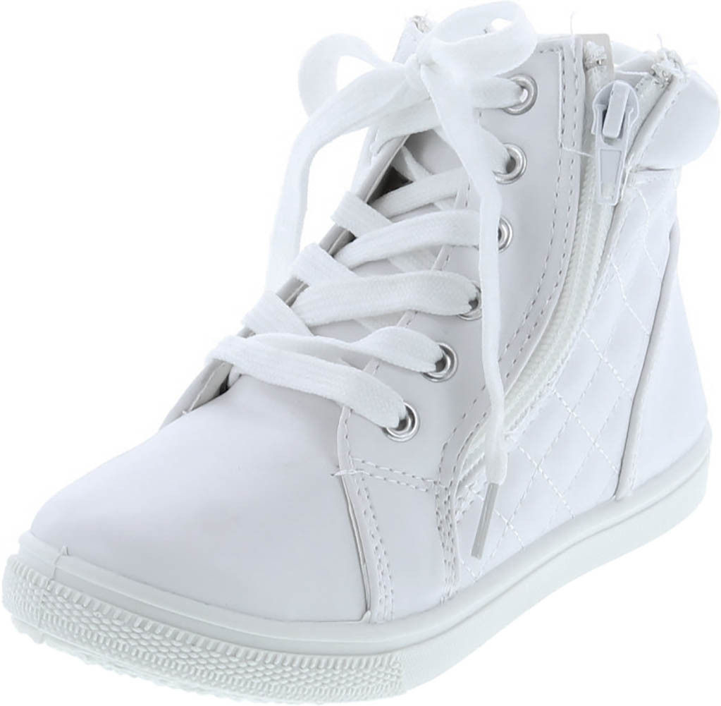 Static Footwear Girls Fashion High Top Lace Up Sneakers