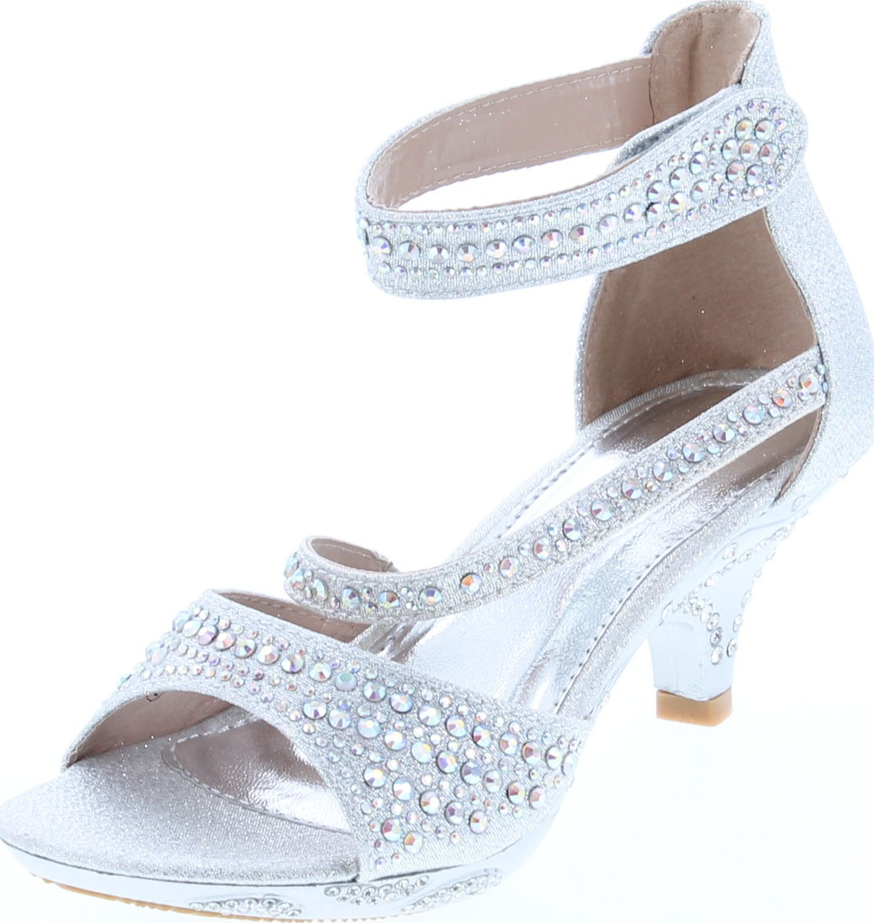 Bella Marie Girls Zoey-2K Fashion Dress Heel Sandals