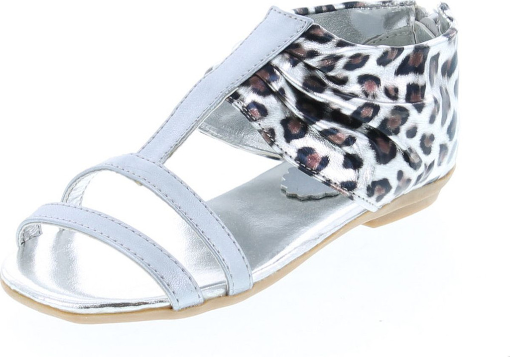 Melton Girls Fashion Glitter Leopard Flat Sandals