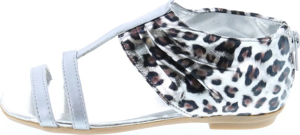 Melton Girls Fashion Glitter Leopard Flat Sandals