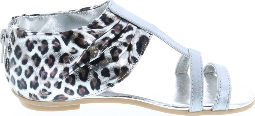 Melton Girls Fashion Glitter Leopard Flat Sandals
