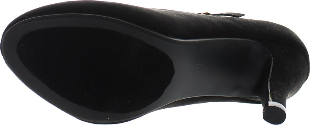 Bella Marie Helena-13 Women's Almond Toe Low Heel Mary Jane Glitter Or Suede Pumps