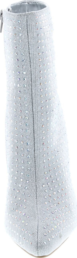 Anne Michelle Women's Embellished Shimmery Pointy Toe Bootie