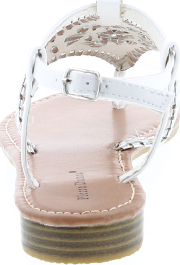 Pierre Dumas Women's Rosetta-10 Whipstitch Thong Low Heel Casual Sandals