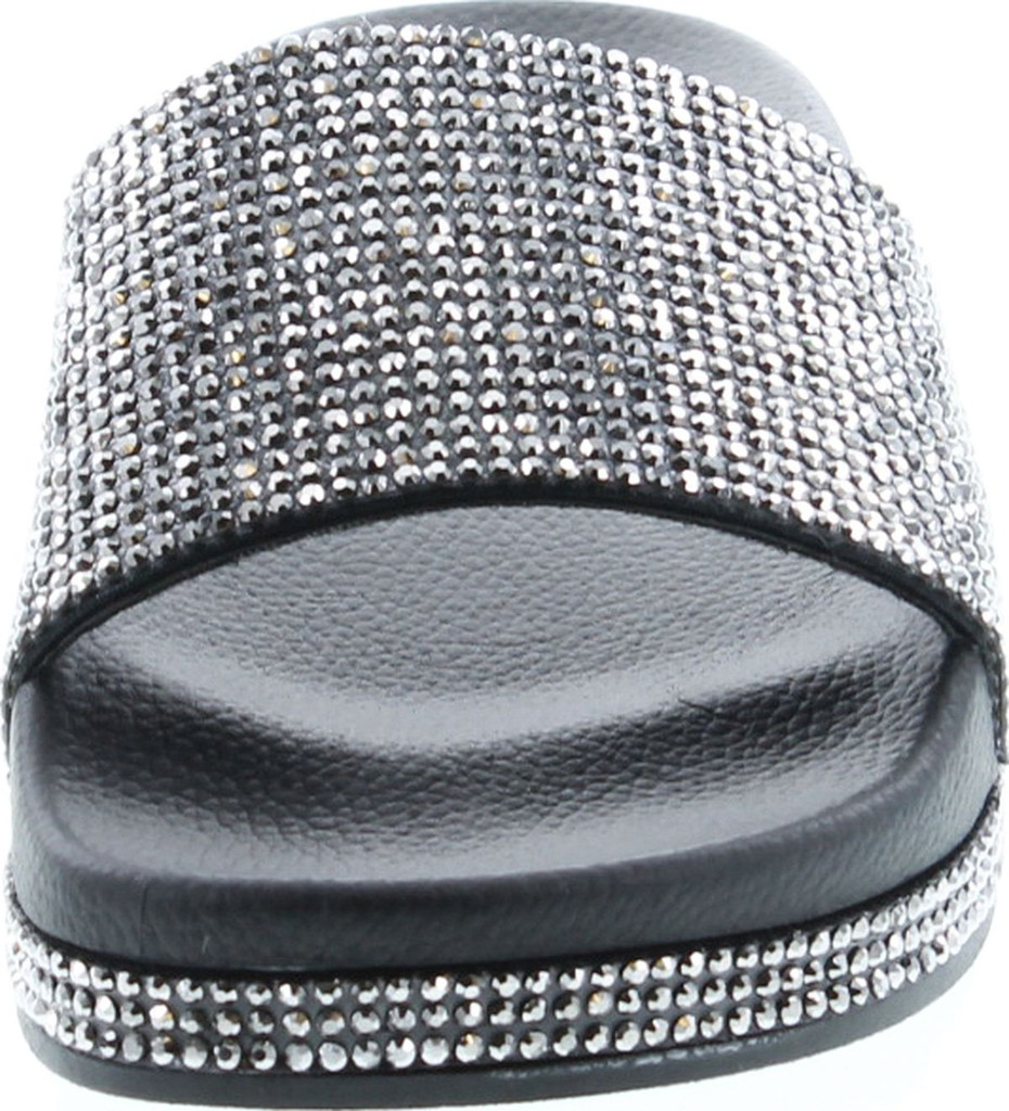 Forever Link Viste-07 Rhinestone Glitter Slide Slip On Flatform Footbed Sandal Slippers
