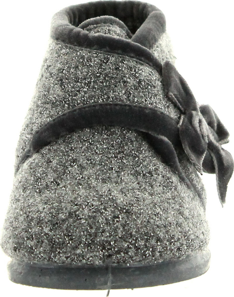 Cienta Girls Silver Plata Cute European Warm Slippers With Bow