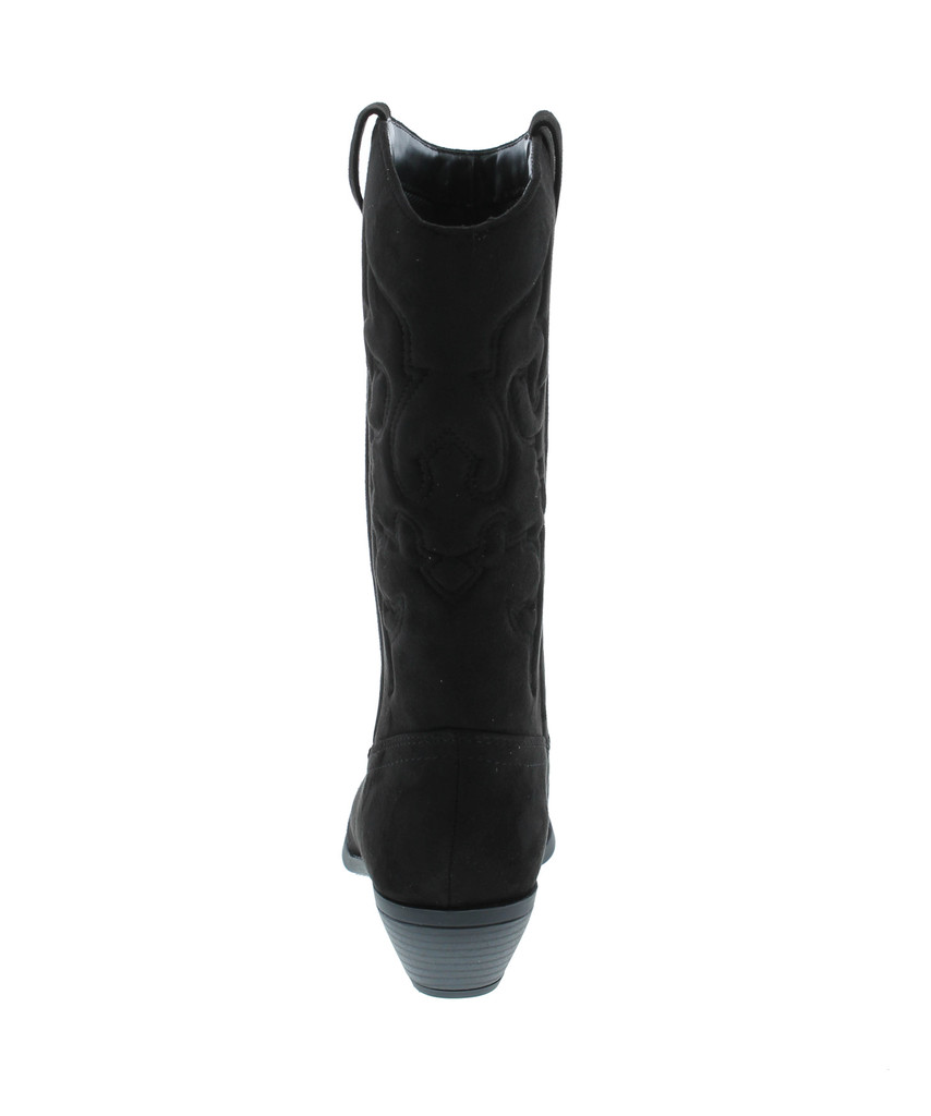 Soda Reno Women Western Cowboy Pointed Toe Knee High Pull On Tabs Boots