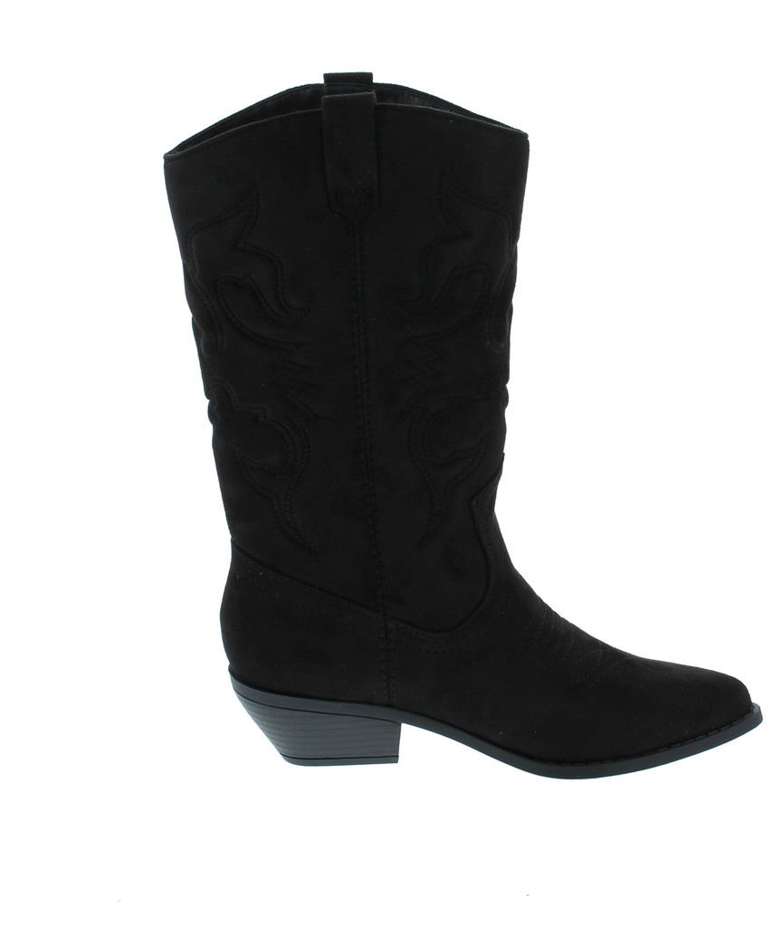 Soda Reno Women Western Cowboy Pointed Toe Knee High Pull On Tabs Boots