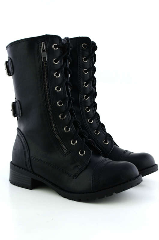 Soda Dome Mid Calf Height Women's Military / Combat Boots