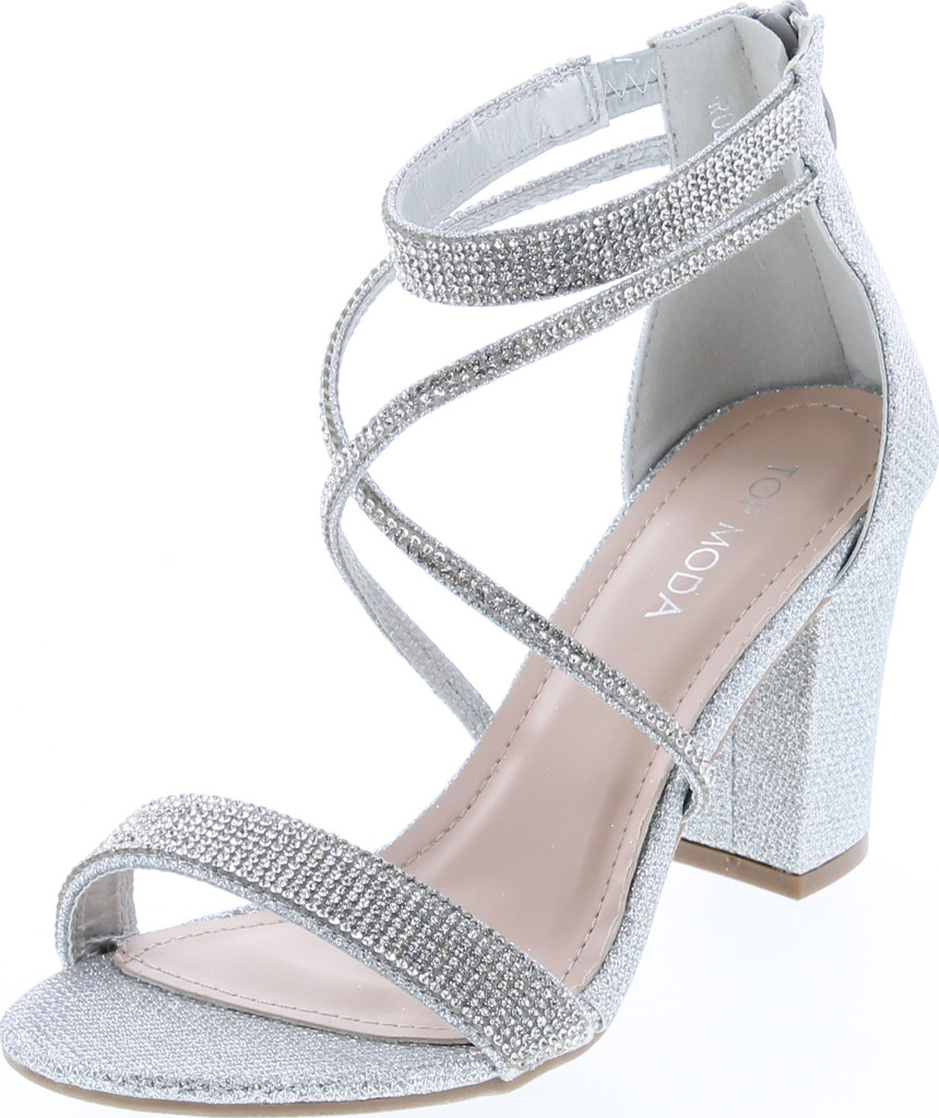 Top Moda Dressy/Formal Sandals High Heel Ankle Strap Open Toe Sandals