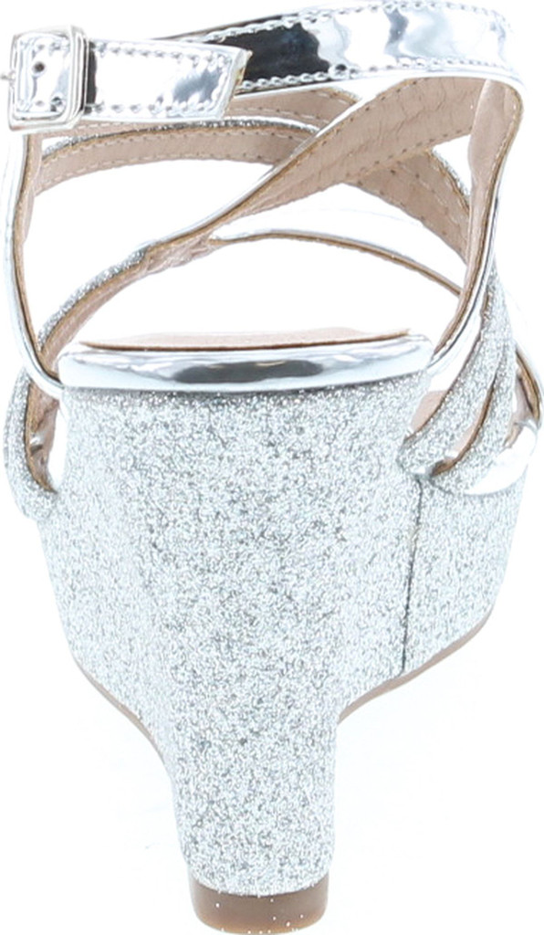 Forever Happy-09 Women's Glitter Strappy Wrapped Wedge Heel Platform Sandals