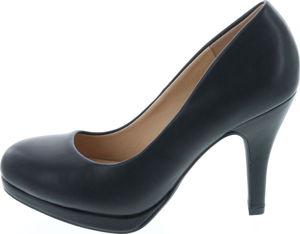 Women's Classic Dress Pump W Extra Cushioned In Sole Round Toe & Platform