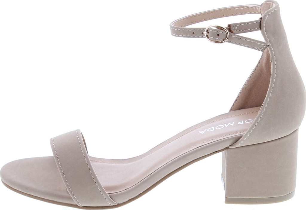 Top Moda Darcie-1 Women's Fashion Ankle Strap Chunky Low Heel Dress Sandal Shoes